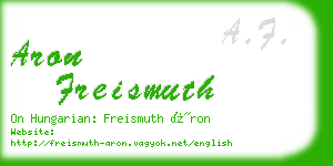 aron freismuth business card